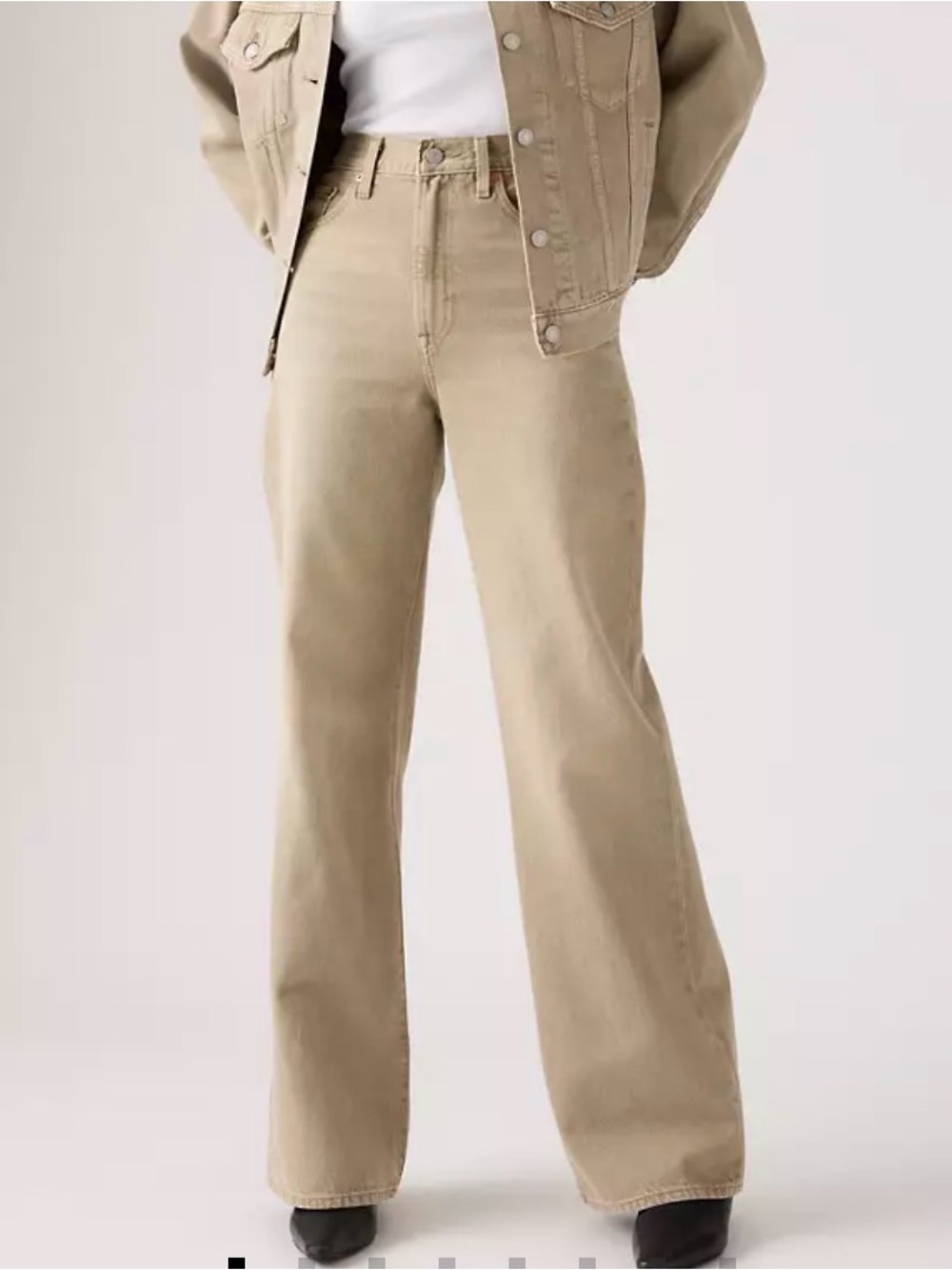 Levi’s Rib Cage Wide Leg Tan Jean - 30-30